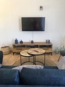 Telewizja i/lub zestaw kina domowego w obiekcie Les Ecrehous de Saint Jean