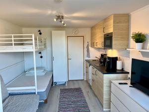 Kuchyň nebo kuchyňský kout v ubytování Holiday Apartment Köpingsvik