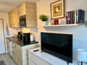 Kuchyň nebo kuchyňský kout v ubytování Holiday Apartment Köpingsvik