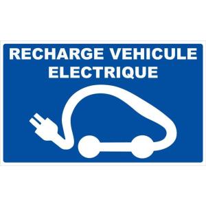 un signo que lee el electrolito del vehículo de recarga en La Metairie-du-Vauhariot - Chambre Ou Lodge - Piscine Chauffée - Vue Mer et Mont Saint Michel - GR34, en Cancale