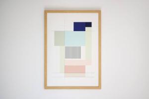 a picture of a framed painting on a wall at Pirane House 201 東京スカイツリー浅草 押上駅が徒歩圏内 無料wifi in Tokyo