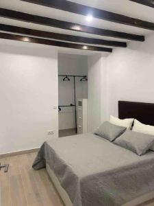a bedroom with a large bed in a room at Planta baja moderna y nueva a estrenar en el centro ciudad 2 habitaciones y 2 baños in Elche