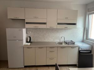 Apartmani Žuti的厨房或小厨房