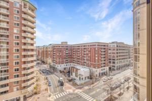 an aerial view of a city with tall buildings at Ballston 2BR w Concierge WD Pool nr Metro WDC-504 in Arlington