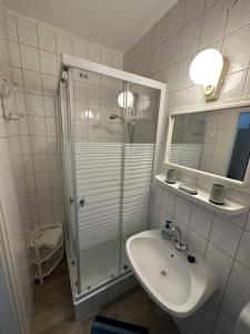 Koupelna v ubytování Haus Gizella