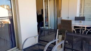 Balkón alebo terasa v ubytovaní Cannes Chataignier