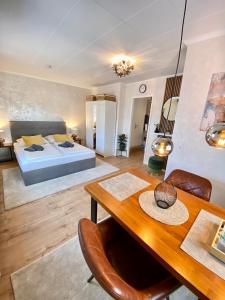 Ένα ή περισσότερα κρεβάτια σε δωμάτιο στο Schulz Apartments Zentrum
