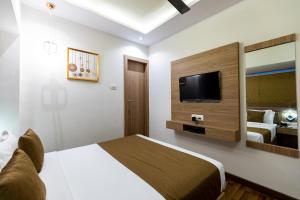 TV a/nebo společenská místnost v ubytování Hotel Larmont Luxury