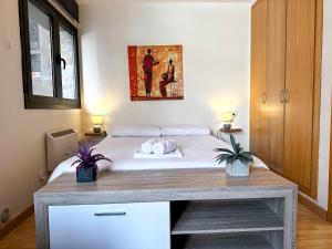 Postel nebo postele na pokoji v ubytování Apartamentos Princesa Park 3000