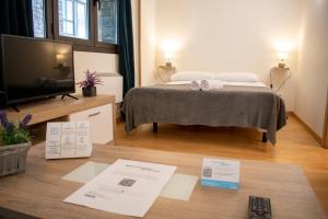 TV a/nebo společenská místnost v ubytování Apartamentos Princesa Park 3000