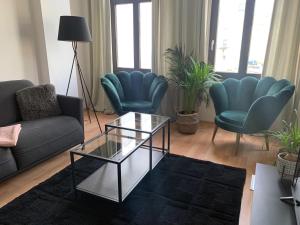 Posezení v ubytování Ruhige Wohnung in zentraler Lage - Quiet flat in a central location