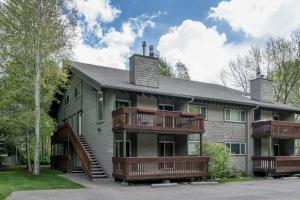 a house with balconies on the side of it at Krystal Villa #5 in Ketchum