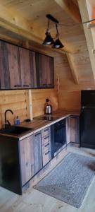 Kuchyň nebo kuchyňský kout v ubytování Apartmani Prica