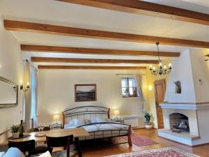 Posteľ alebo postele v izbe v ubytovaní Apartmány Lavander Mikulov