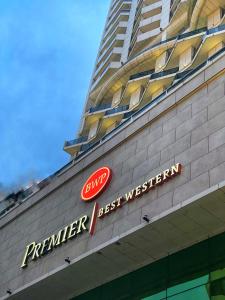 a building with a sign that reads premier best western at Best Western Premier Batumi in Batumi