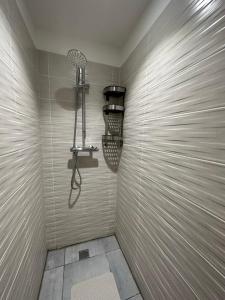 Ванна кімната в Superbe appartement mansardé avec mezzanine - proche centre ville, thermes, aquensis