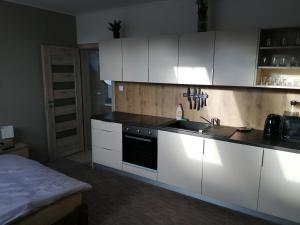 A kitchen or kitchenette at APARTMÁNY PIETRO