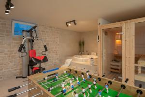 Fitness centrum a/nebo fitness zařízení v ubytování Villa Anouk