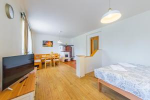 Posteľ alebo postele v izbe v ubytovaní Apartmány Lipno 46