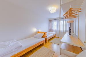 Posteľ alebo postele v izbe v ubytovaní Apartmány Lipno 46