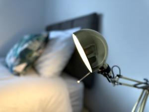 a side view of a mirror on a lamp at Skipton Lodge in Billingham