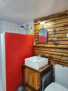 Kúpeľňa v ubytovaní Chalet Ailleurs Appartement à Molines en Queyras