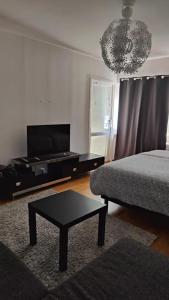 TV o dispositivi per l'intrattenimento presso Very Nice Apartment 15 minutes from Stockholm