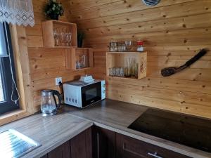Kuchnia lub aneks kuchenny w obiekcie Domki nad Narwią