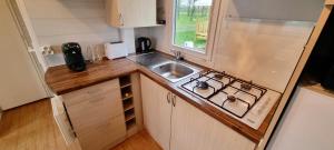 Kuchyňa alebo kuchynka v ubytovaní Mobil Home 5 Personnes - Vendée - Puy du Fou - Climatisé + 1 fotografia