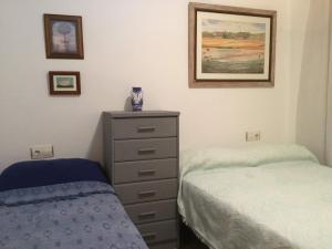 Łóżko lub łóżka w pokoju w obiekcie Apto Calpe con piscina. No uses coche vacaciones.