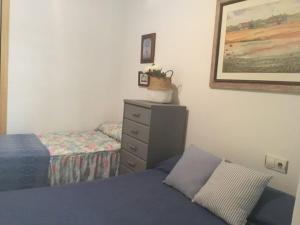 Łóżko lub łóżka w pokoju w obiekcie Apto Calpe con piscina. No uses coche vacaciones.