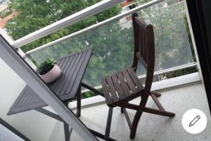 波爾多的住宿－Chambre lumineuse ds mon appart，坐在阳台上的椅子和植物