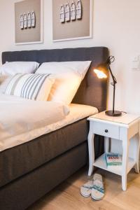 Postel nebo postele na pokoji v ubytování Strandvilla Apartment Meeresglück