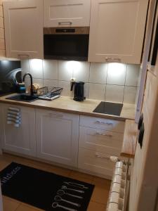 Kuchyň nebo kuchyňský kout v ubytování Apartamenty i Domki Biały Dunajec