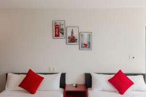 Postelja oz. postelje v sobi nastanitve KEVIN HOTEL