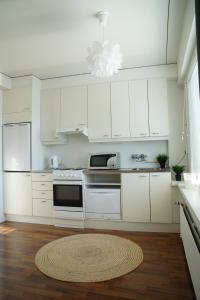 Kuchyň nebo kuchyňský kout v ubytování Spacious 4-room apartment in city center
