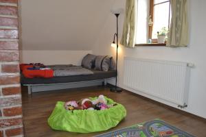 Χώρος καθιστικού στο apartmán pod Ještědem