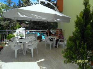 Patio nebo venkovní prostory v ubytování Wassermann Hotel