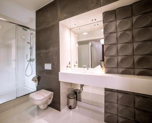 Koupelna v ubytování Hotel Zacisze