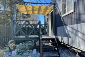 En balkon eller terrasse på 富士山下Trailer House-A