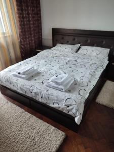 Postel nebo postele na pokoji v ubytování Concept home Valcea