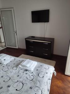 TV a/nebo společenská místnost v ubytování Concept home Valcea