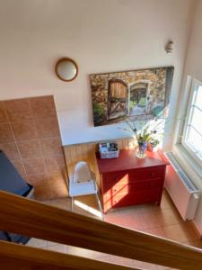 Posezení v ubytování Apartmány u rybníčka