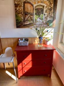 Posezení v ubytování Apartmány u rybníčka