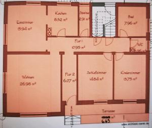 Půdorys ubytování Ferienwohnung Hertreiter in Dingolfing 110qm
