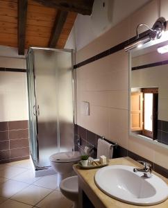 Koupelna v ubytování Hotel Federico II