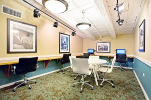 a conference room with a table and chairs at Loop 1BR w Gym Doorman nr L Parks CHI-303 in Chicago