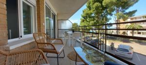 Balkón alebo terasa v ubytovaní Colibri Apartment Beach