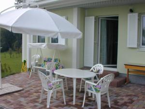 Patio nebo venkovní prostory v ubytování Ferienhaus Dorfruhe