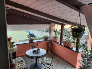 A balcony or terrace at La Villa